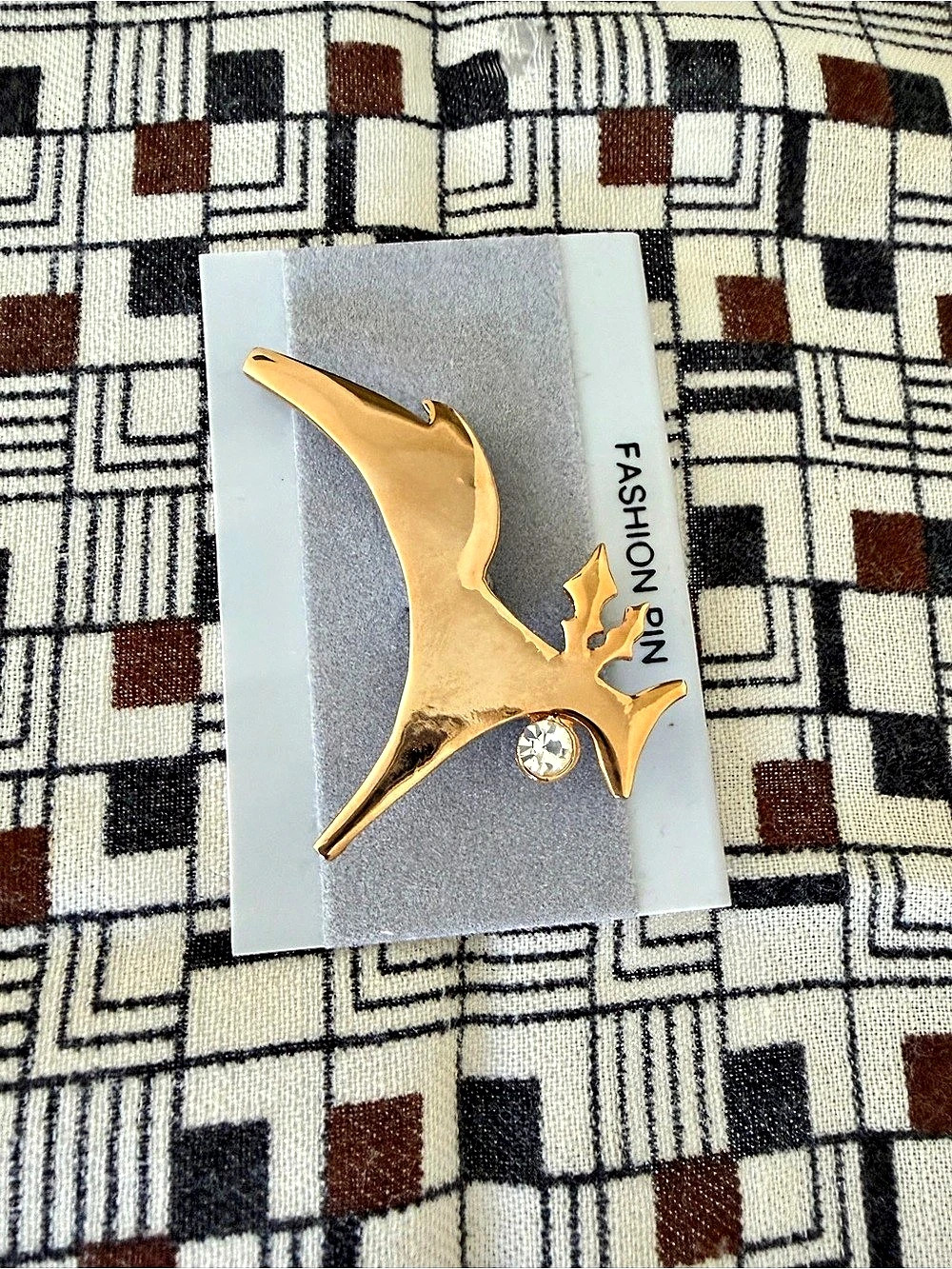 Gold-Tone Deer Fashion Pin Brooch